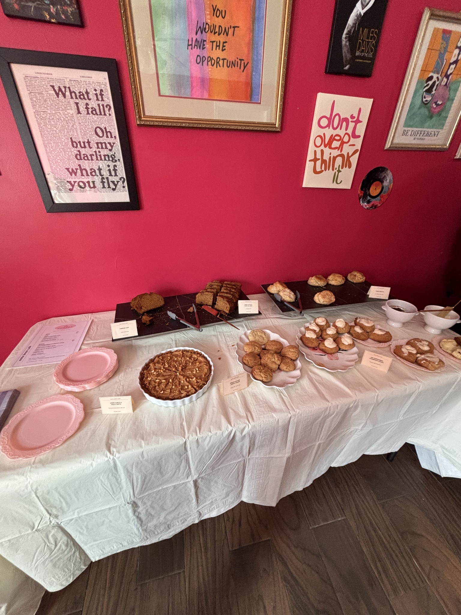 The pastry table at the first Suite Brew Café