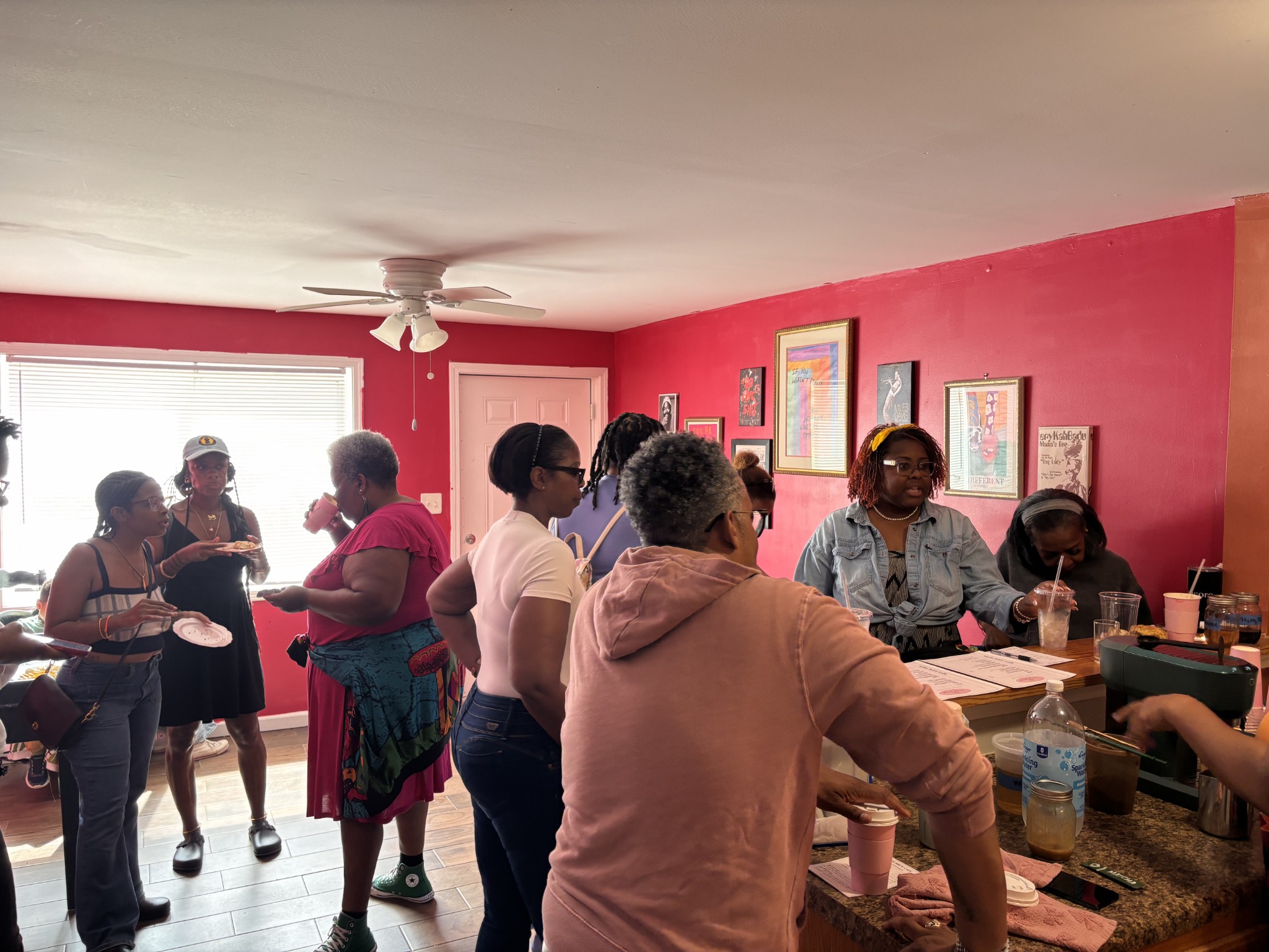 Guests gathering at the first Suite Brew Café