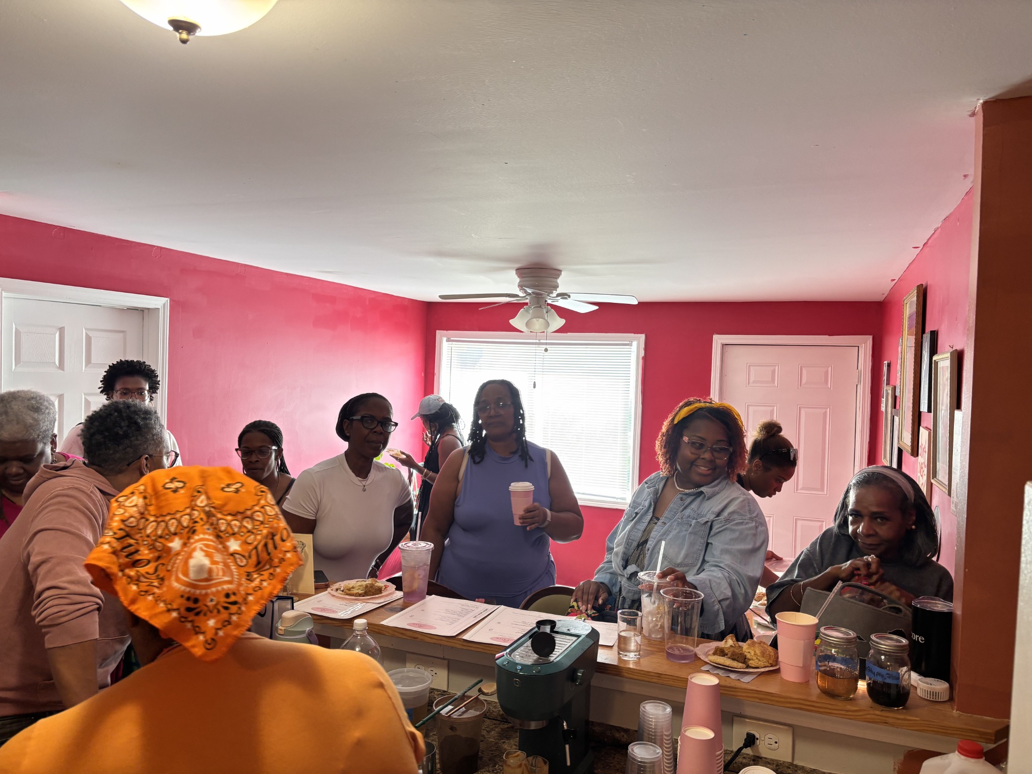The house full of guests at First Pour